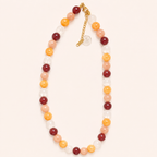 NATURAL STONES NECKLACE - ORANGE MIX