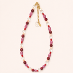 NATURAL STONES NECKLACE - CHERRY BLOOM