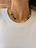NATURAL STONES NECKLACE - MOSS
