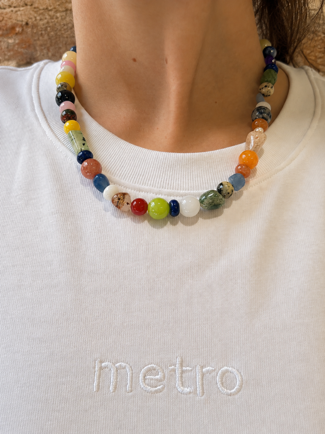 NATURAL STONES NECKLACE - KALEIDOSCOPE