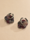 FLOWERS EARRINGS - BLACK&RED