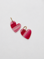 HEART EARRINGS - RED&PINK
