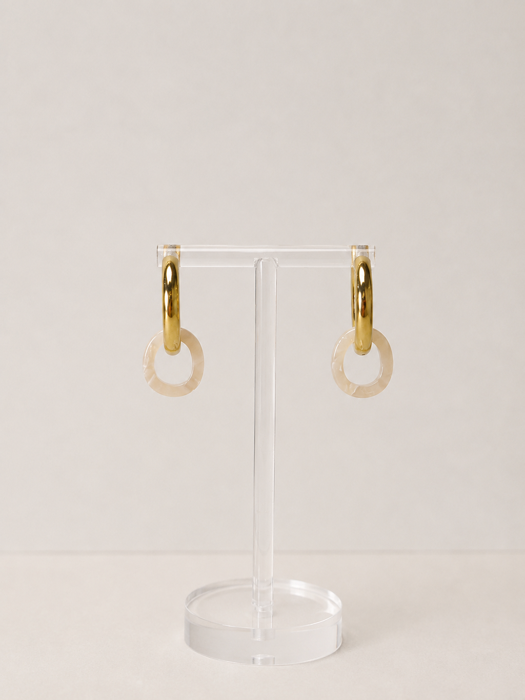 3IN1 EARRINGS - CREAM