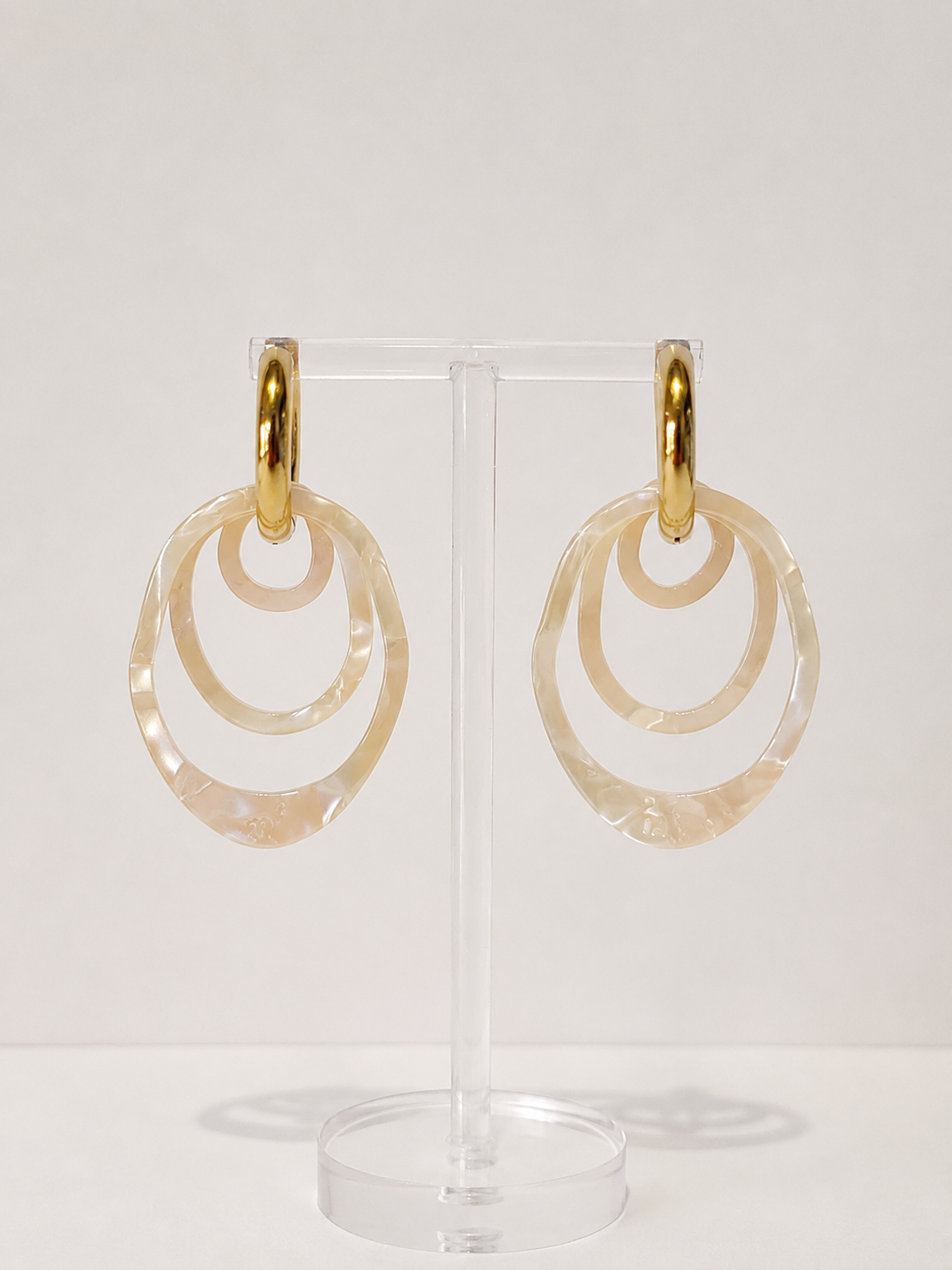3IN1 EARRINGS - CREAM