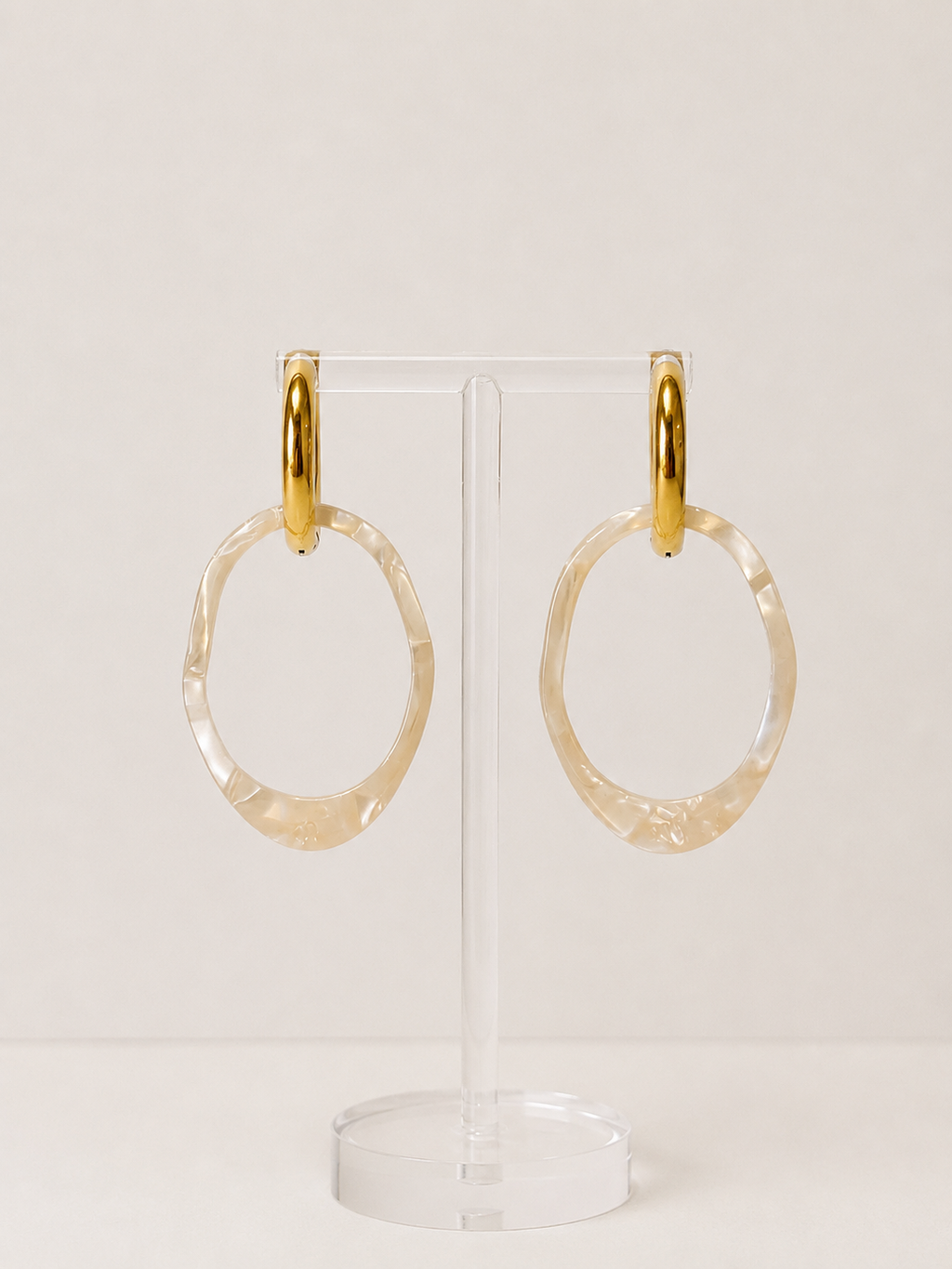 3IN1 EARRINGS - CREAM
