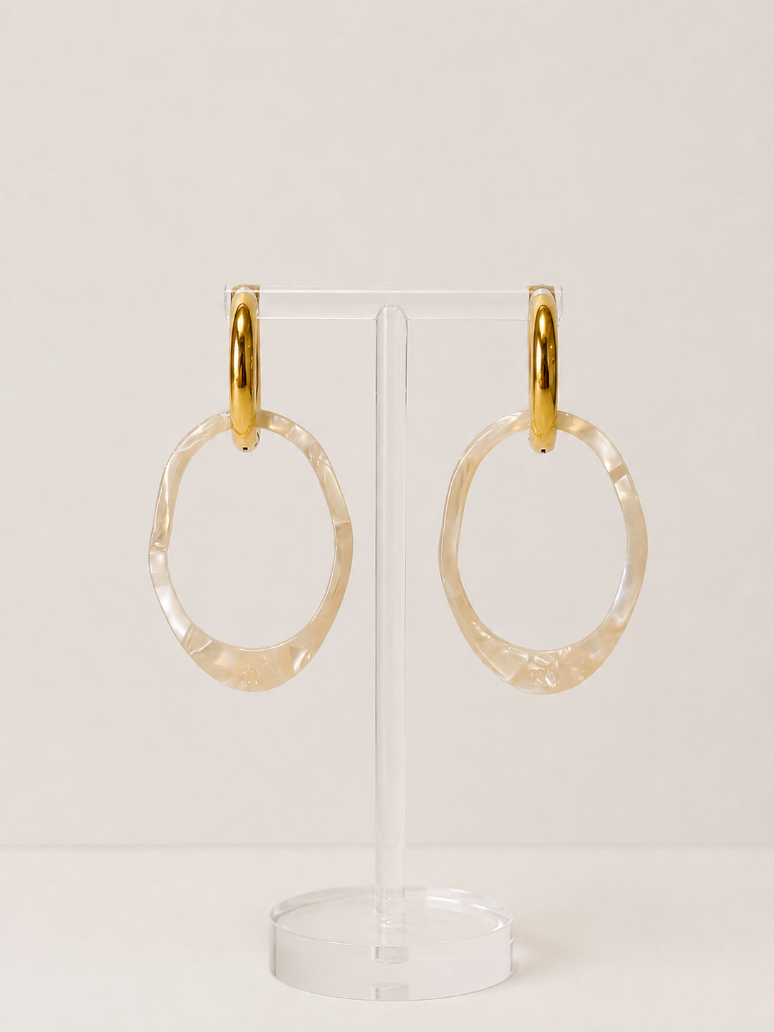 3IN1 EARRINGS - CREAM