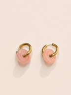 CIRCLE EARRINGS - PINK