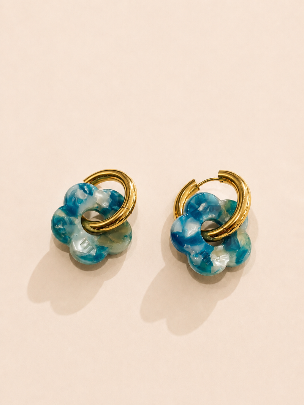 FLOWERS EARRINGS - GREENISH
