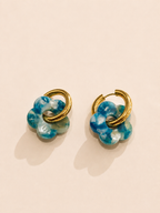 FLOWERS EARRINGS - GREENISH