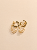 ORGANIC EARRING - BEIGE
