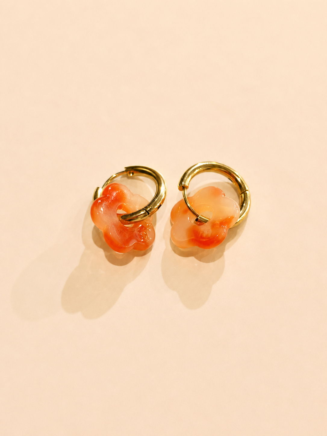 LITTLE FLOWERS EARRINGS - TANGERINE