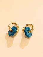 DAISY FLOWERS EARRINGS - TURQUOISE