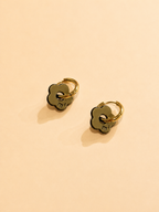 LITTLE FLOWERS EARRINGS - DARK OLIVE