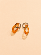 ORGANIC EARRINGS - ORANGE
