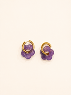 FLOWERS EARRINGS - VIOLET