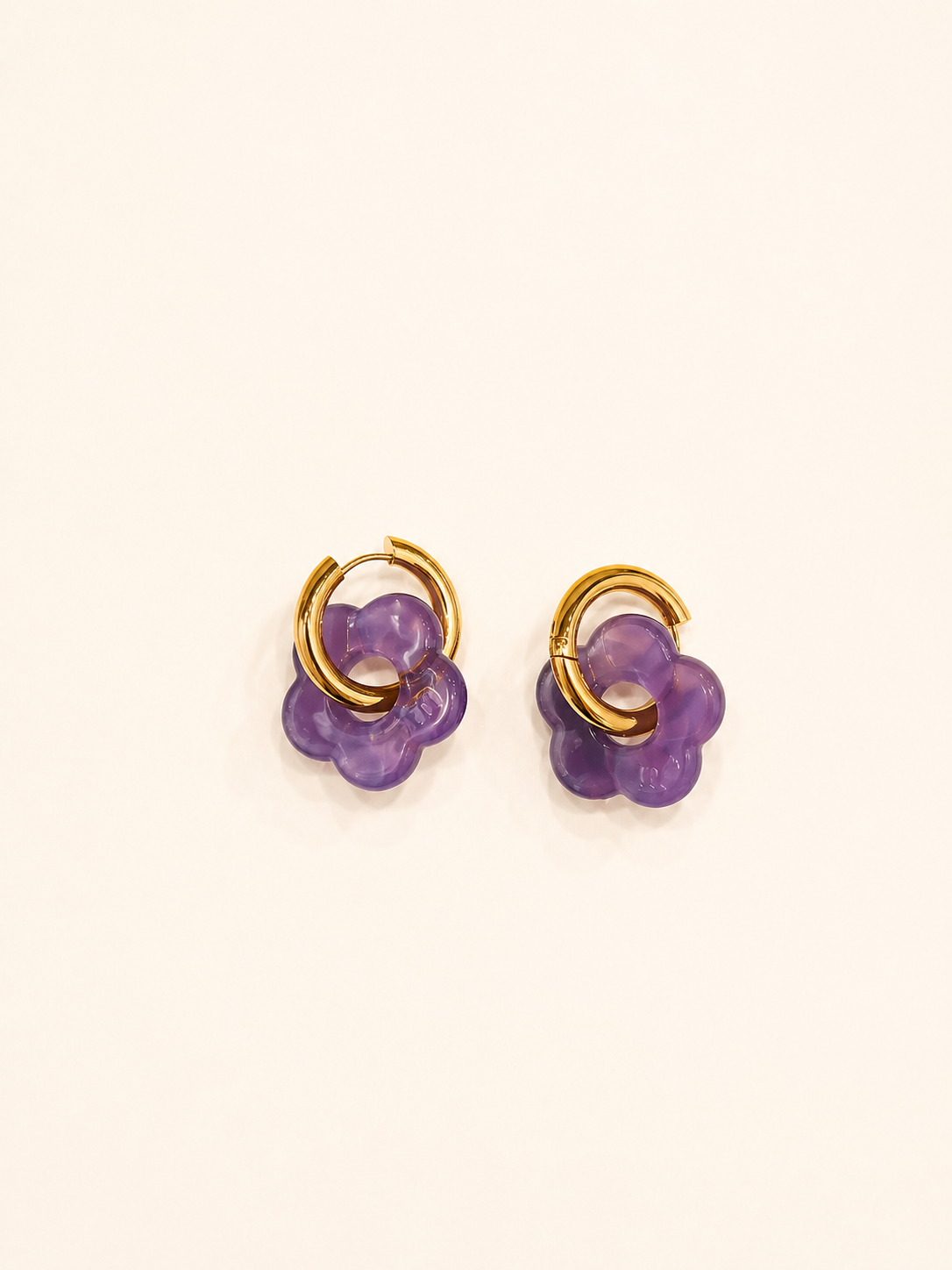 FLOWERS EARRINGS - VIOLET