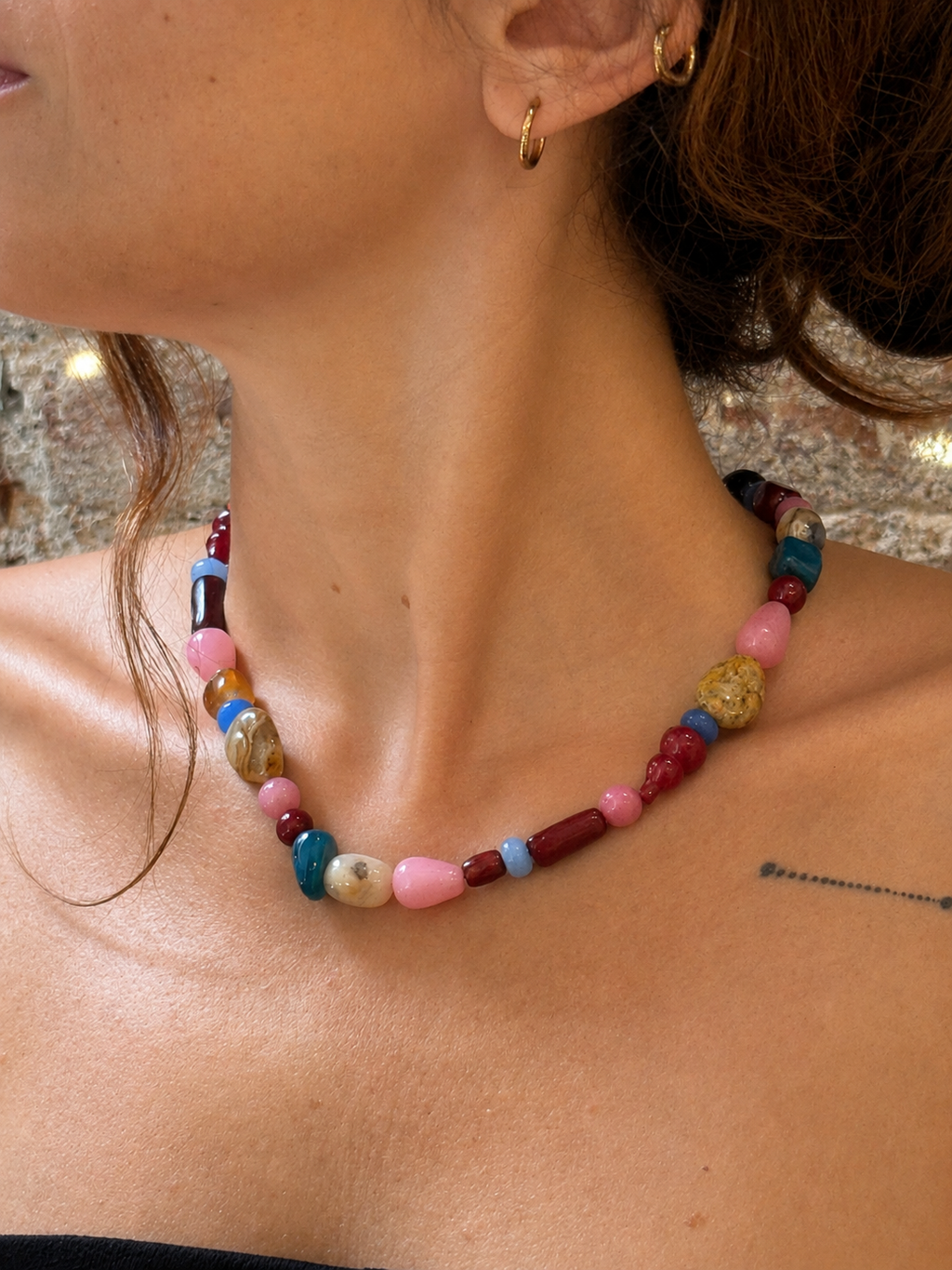 NATURAL STONES NECKLACE - AMALFI MOSAIC