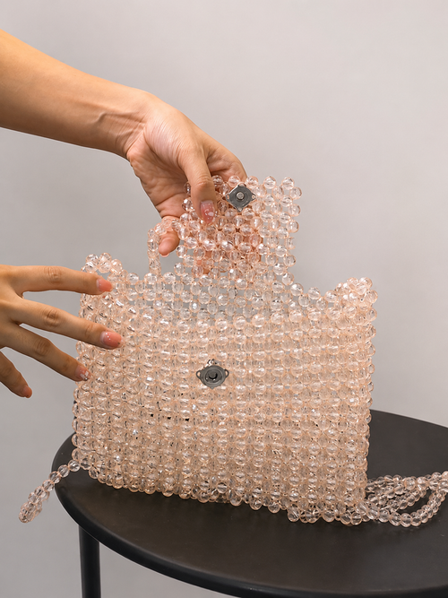 BEADED BAG / BUTTER