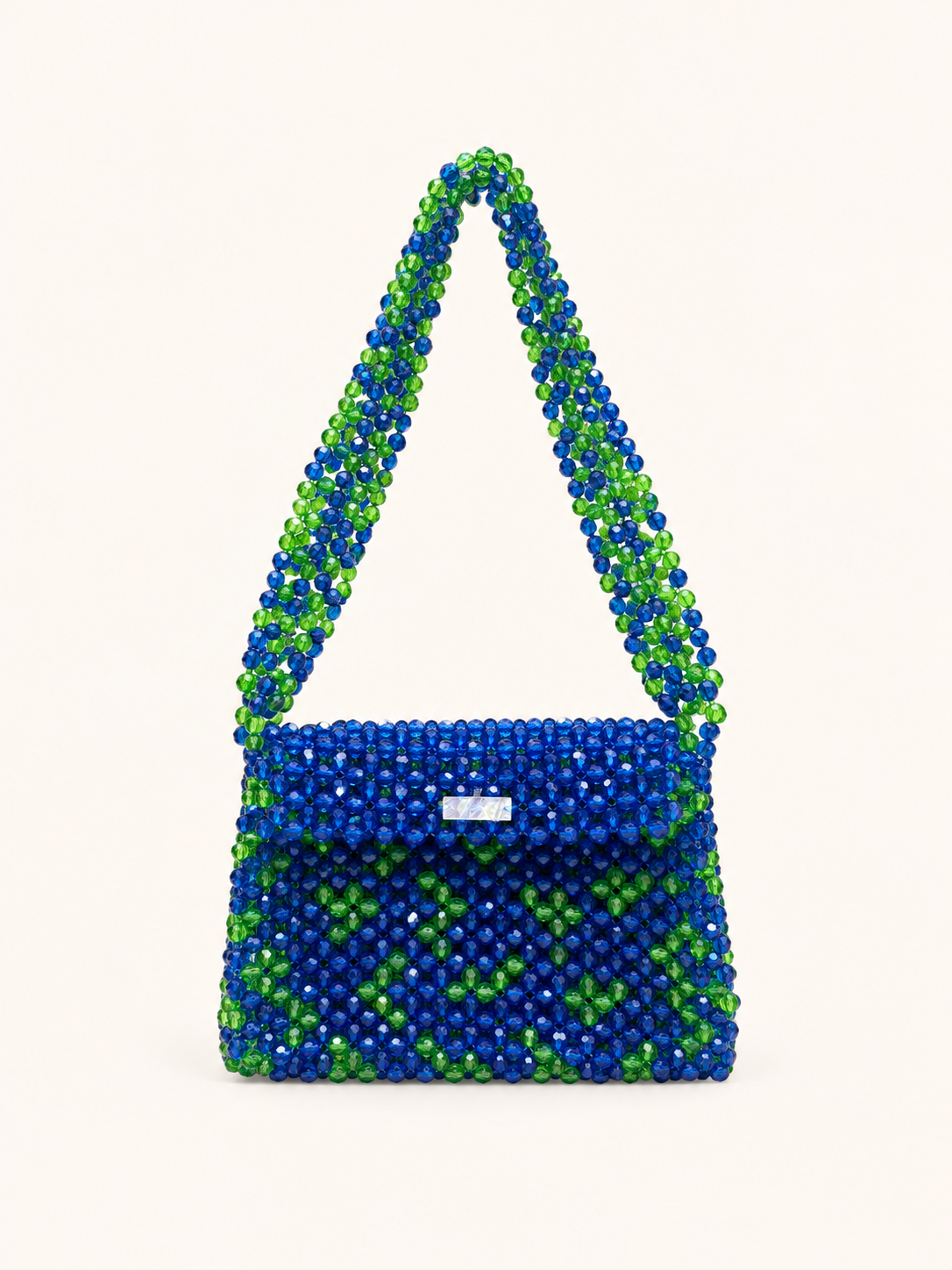 BEADED BAG / 2IN1 GREEN&BLUE