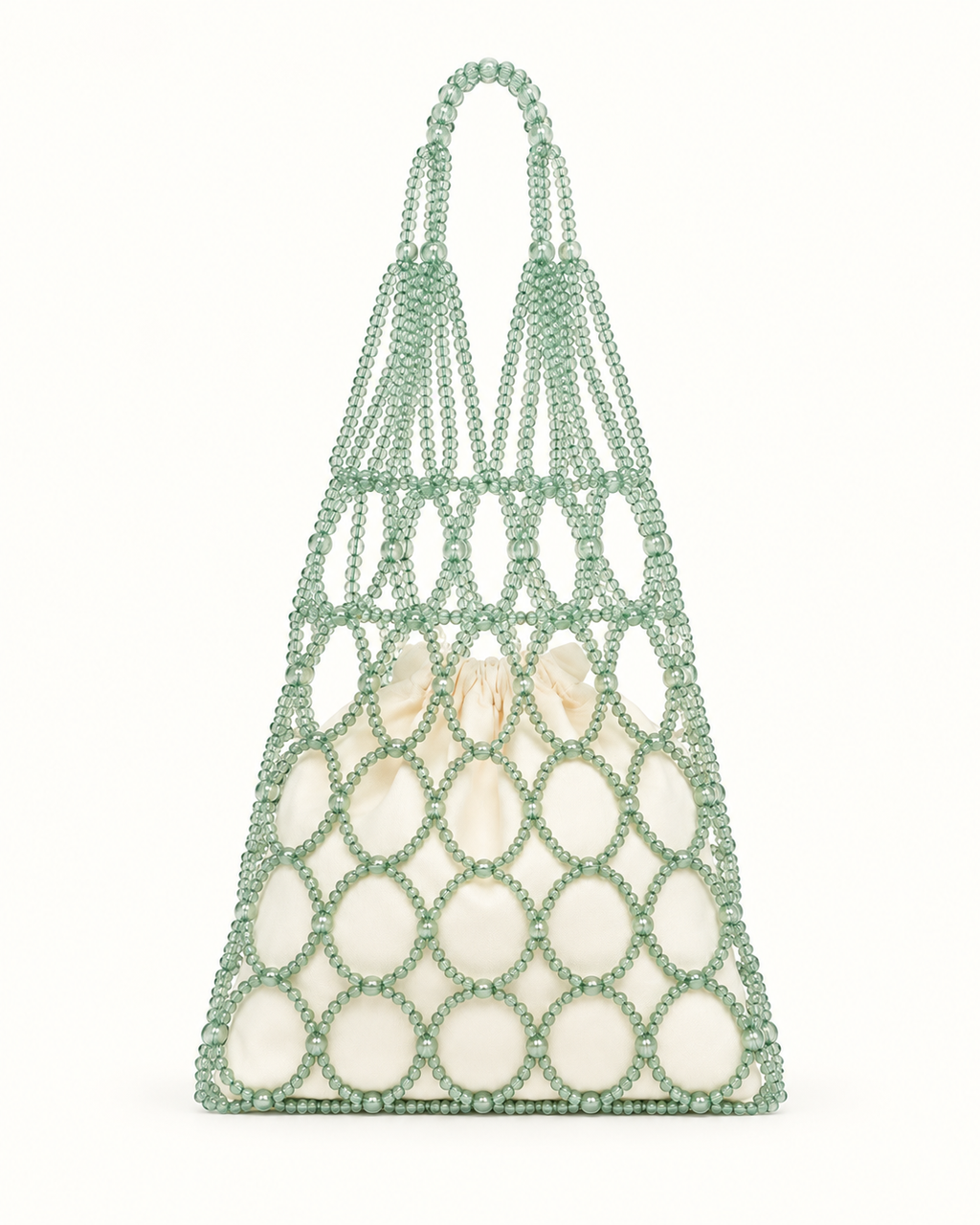 NET BEADED BAG / AQUA