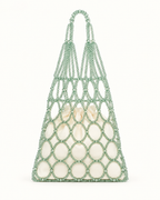 NET BEADED BAG / AQUA