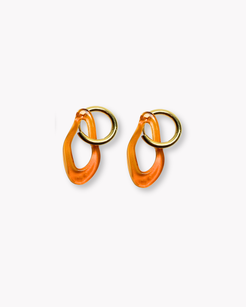 ORGANIC EARRINGS - ORANGE