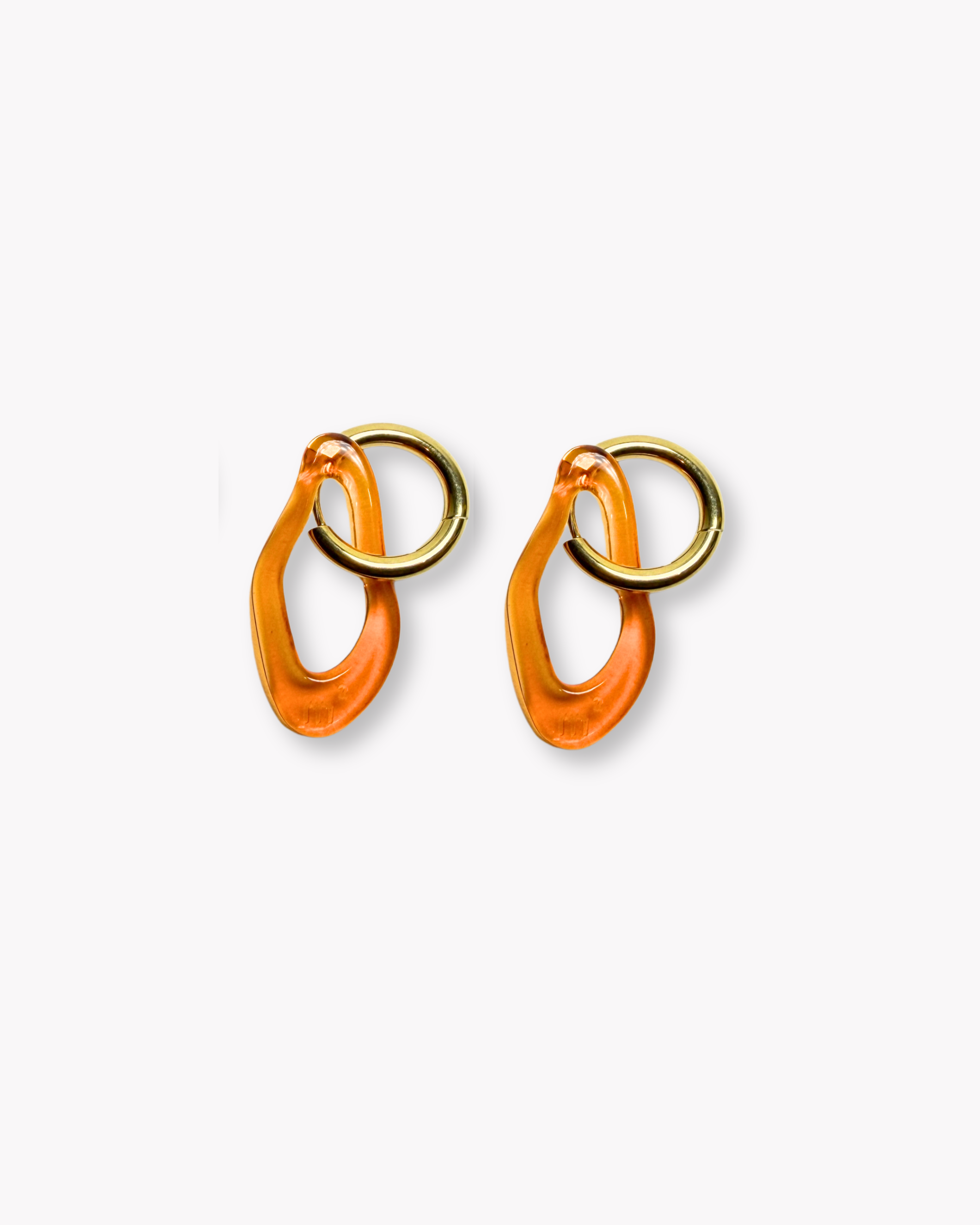 ORGANIC EARRINGS - ORANGE