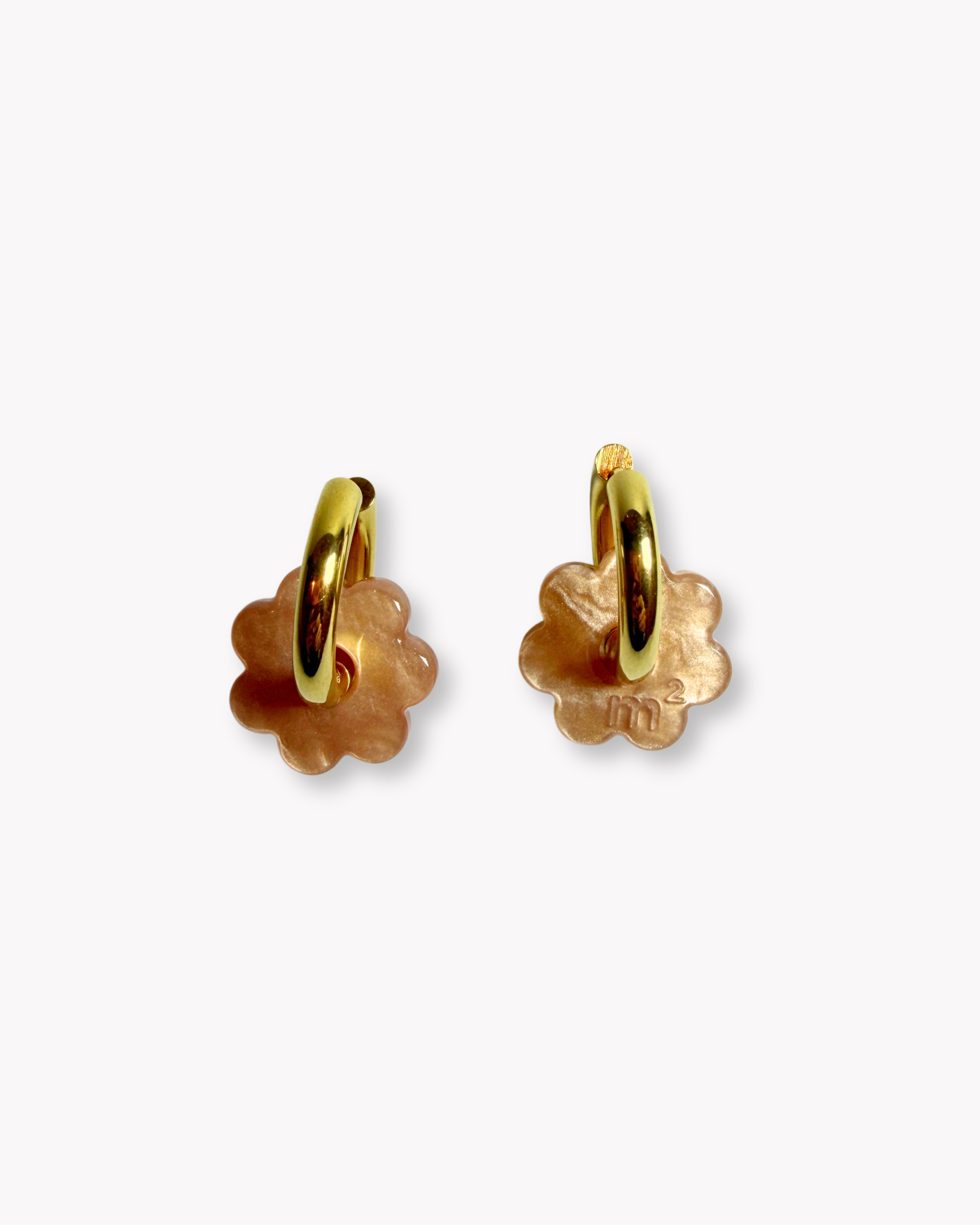DAISY FLOWERS EARRINGS - NACAR BEIGE