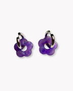 FLOWERS EARRINGS - VIOLET