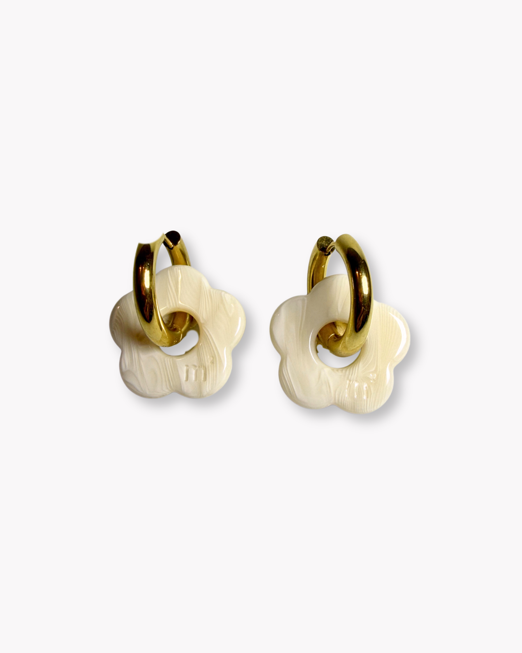 FLOWERS EARRINGS - WHITE