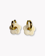 FLOWERS EARRINGS - WHITE