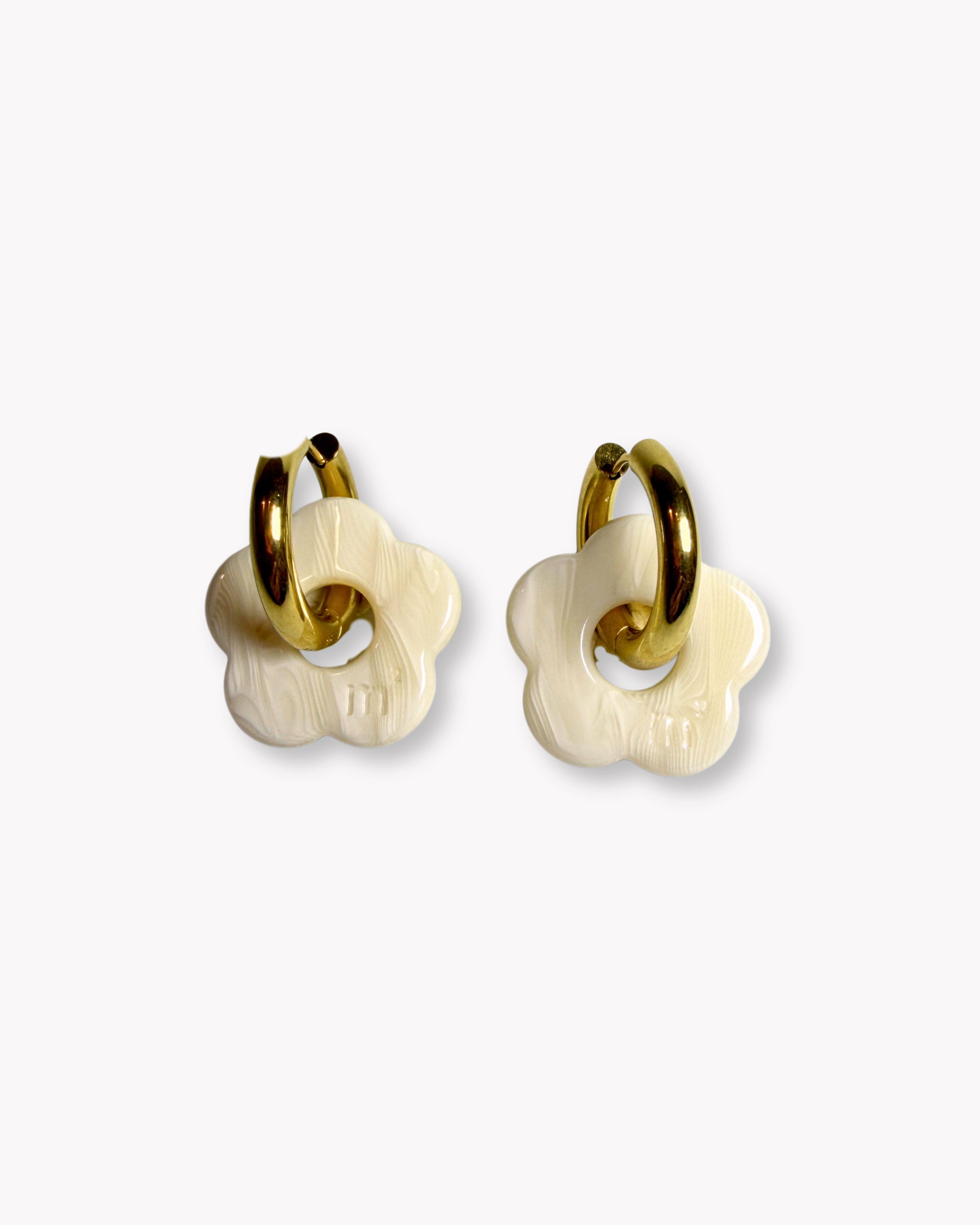 FLOWERS EARRINGS - WHITE