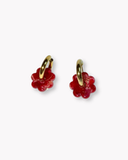 DAISY FLOWERS EARRINGS - RED