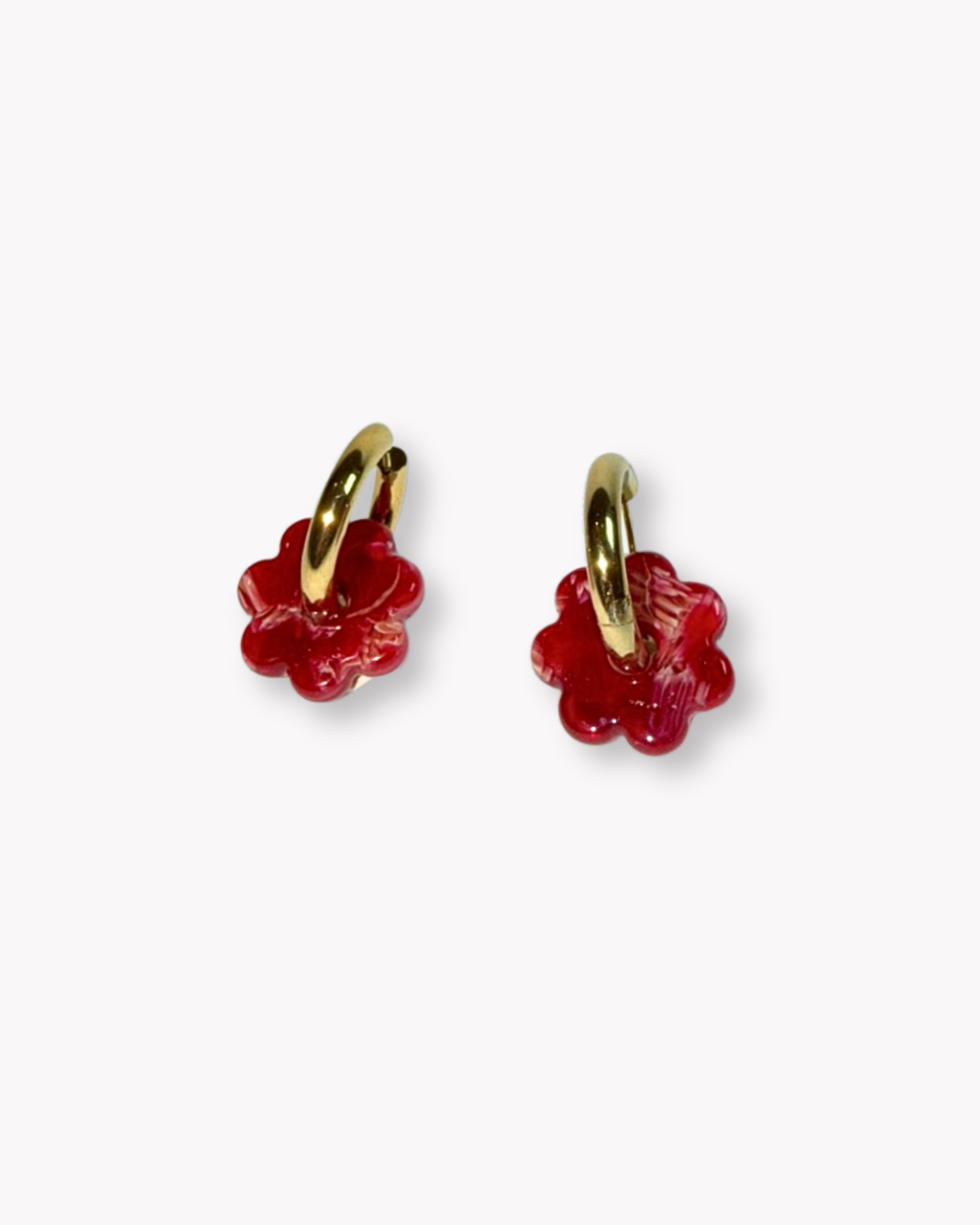 DAISY FLOWERS EARRINGS - RED