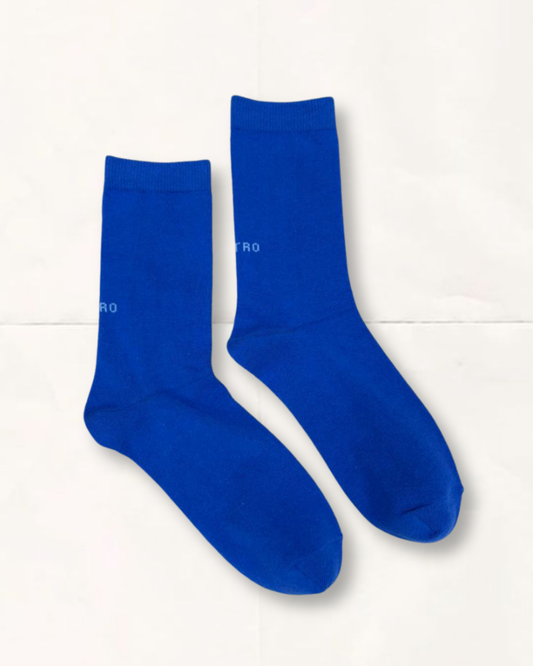 PLAIN COTTON SOCKS - BLUE