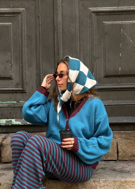 TRIANGLE SCARF AW26 / SMALL - CHECKERED