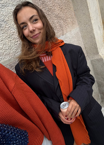 WAVY SCARF AW26 / PUMPKIN