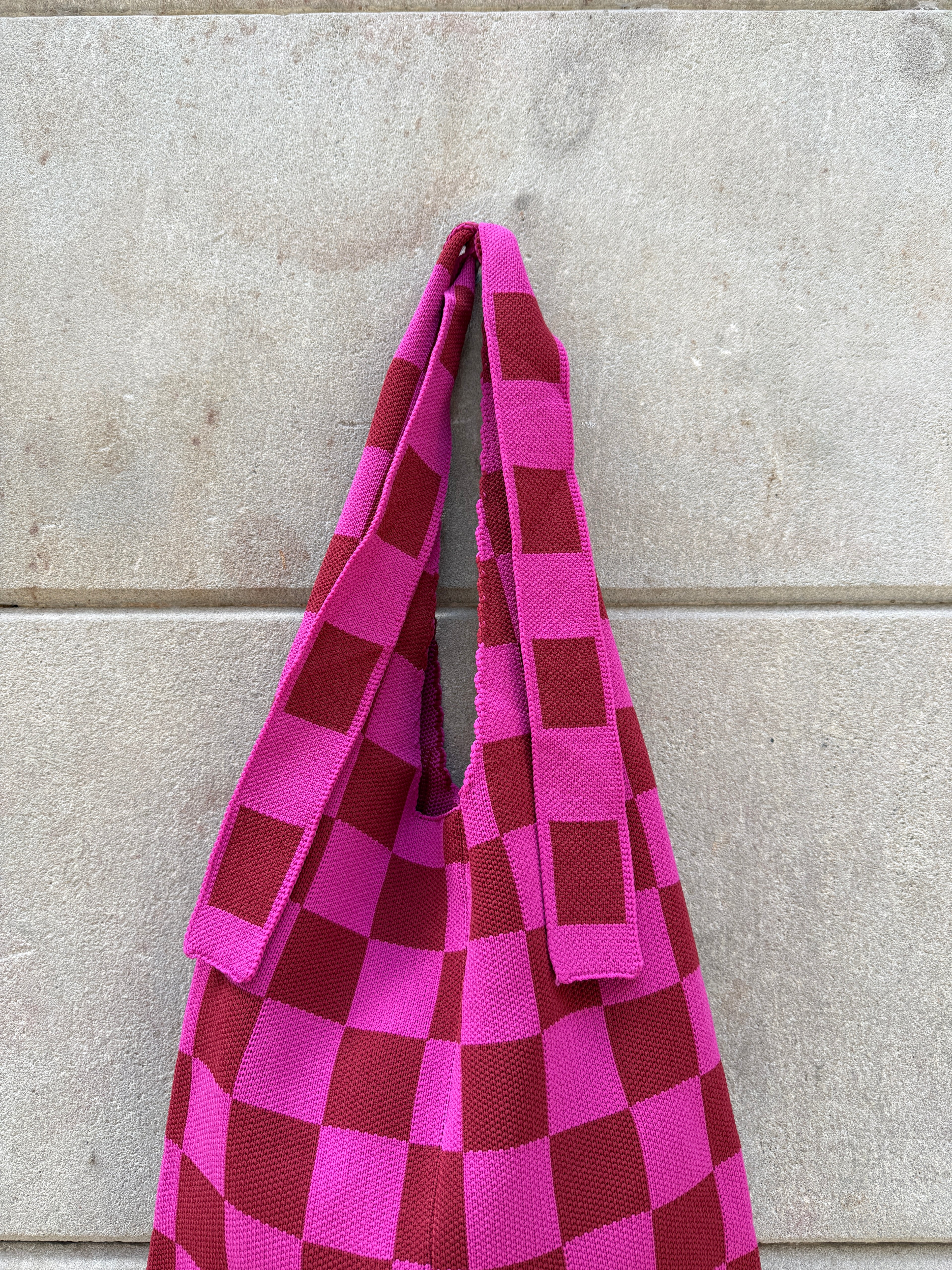 KNOT SHOULDER BAG - PINK&BORDEOUX