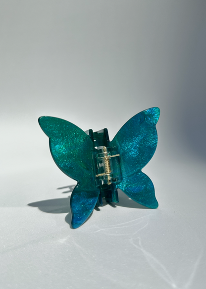 SHINY BTFLY CLAW - PETROL