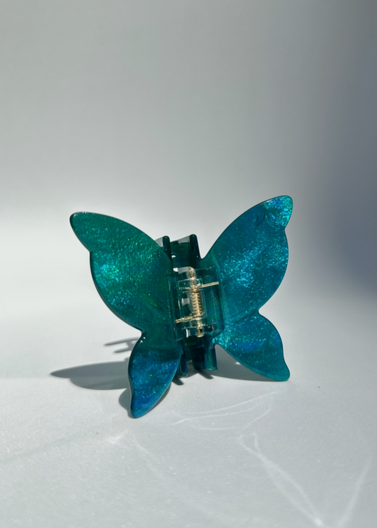 SHINY BTFLY CLAW - PETROL