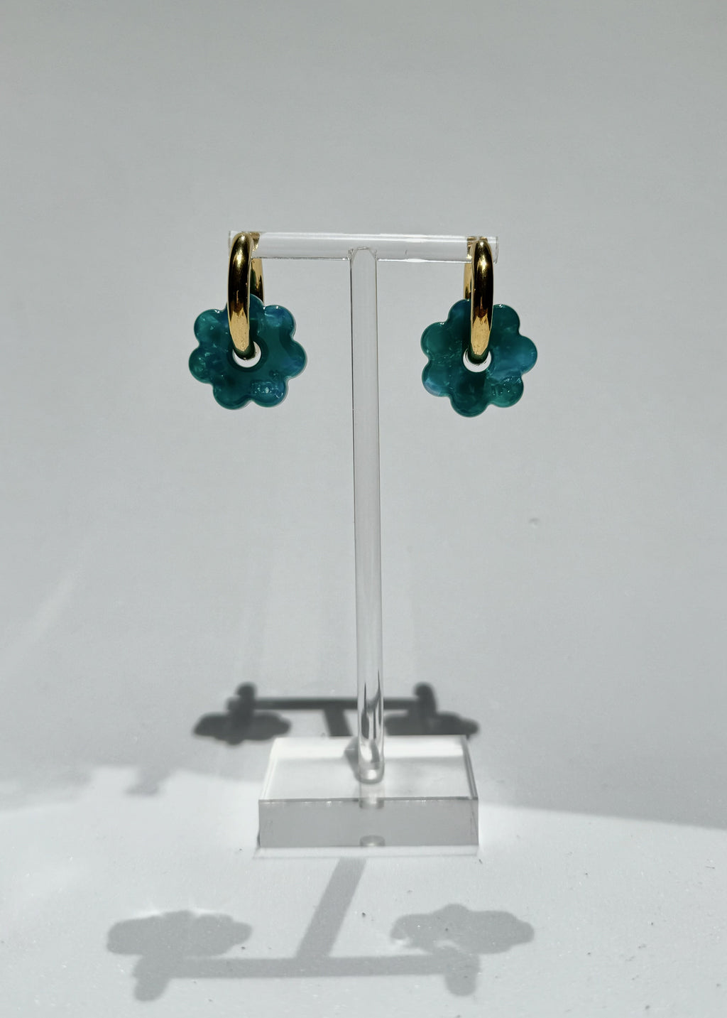DAISY FLOWERS EARRINGS - TURQUOISE