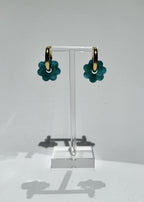 DAISY FLOWERS EARRINGS - TURQUOISE