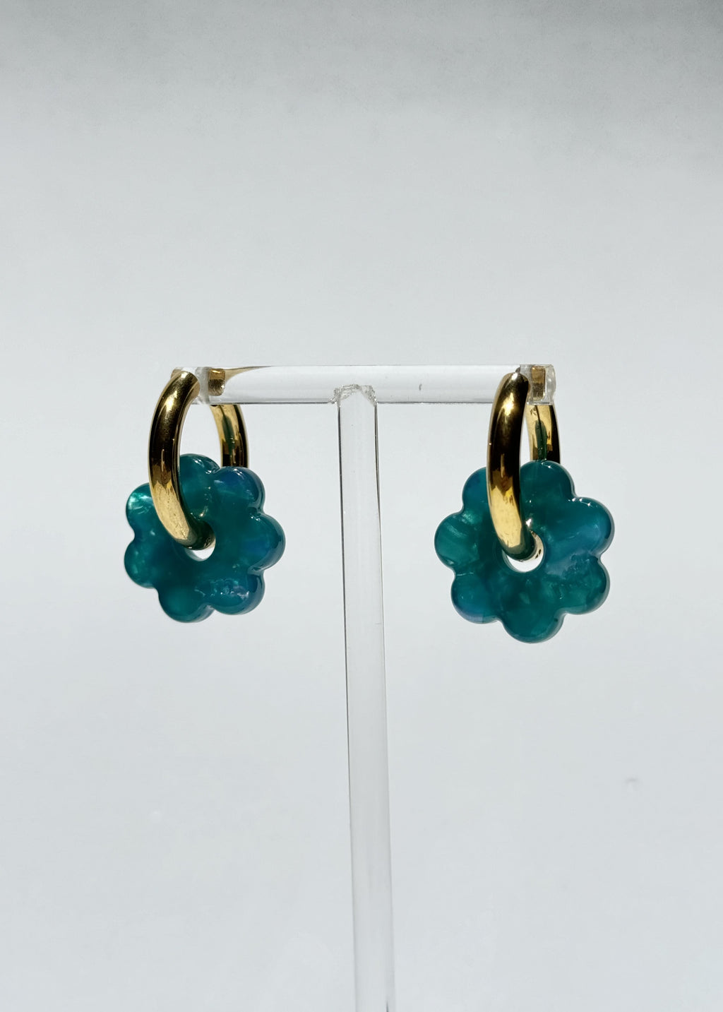 DAISY FLOWERS EARRINGS - TURQUOISE
