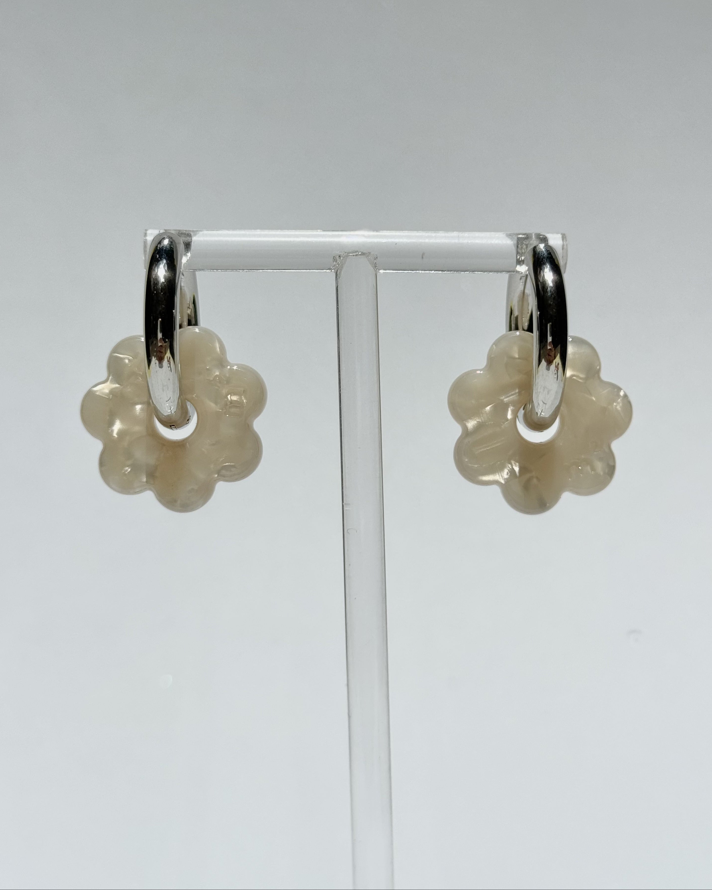 DAISY FLOWERS EARRINGS - WHITE
