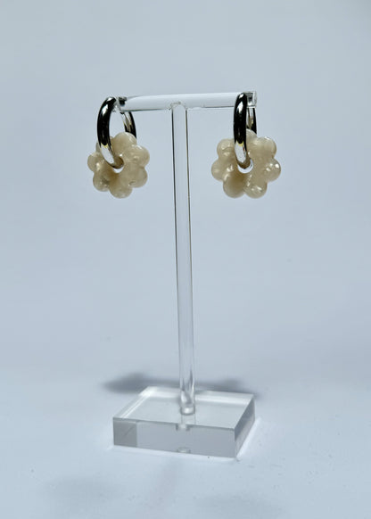 DAISY FLOWERS EARRINGS - WHITE