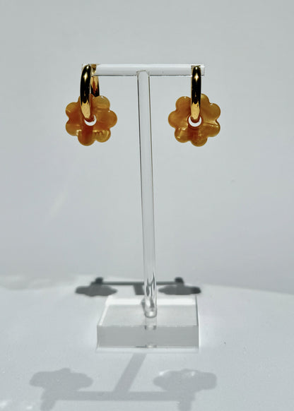 DAISY FLOWERS EARRINGS - YELLOW