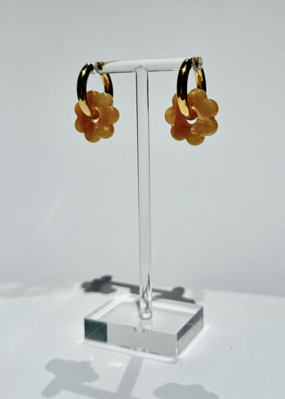 DAISY FLOWERS EARRINGS - YELLOW