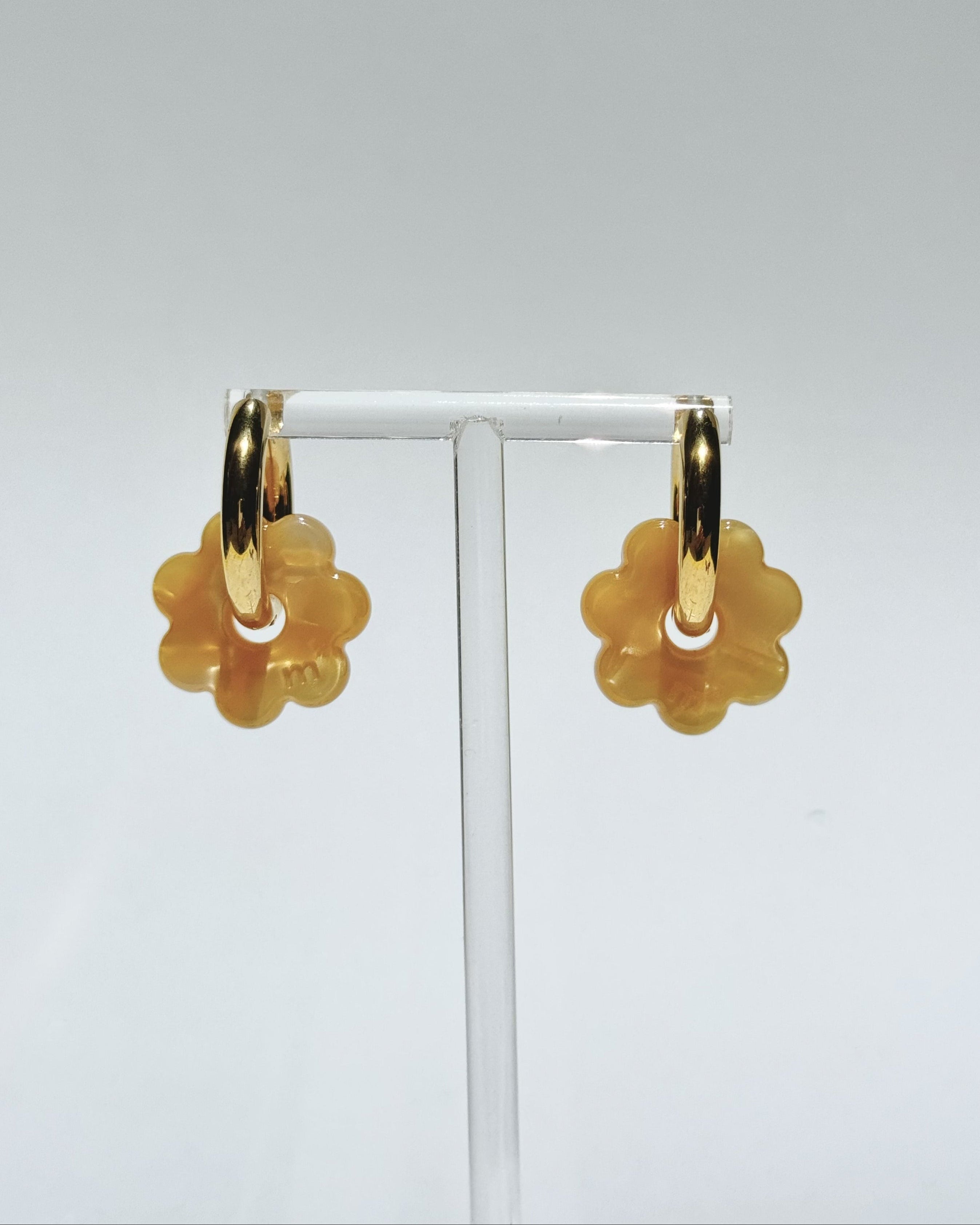 DAISY FLOWERS EARRINGS - YELLOW