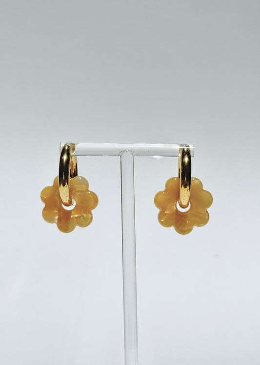 DAISY FLOWERS EARRINGS - YELLOW