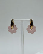 DAISY FLOWERS EARRINGS - PINK